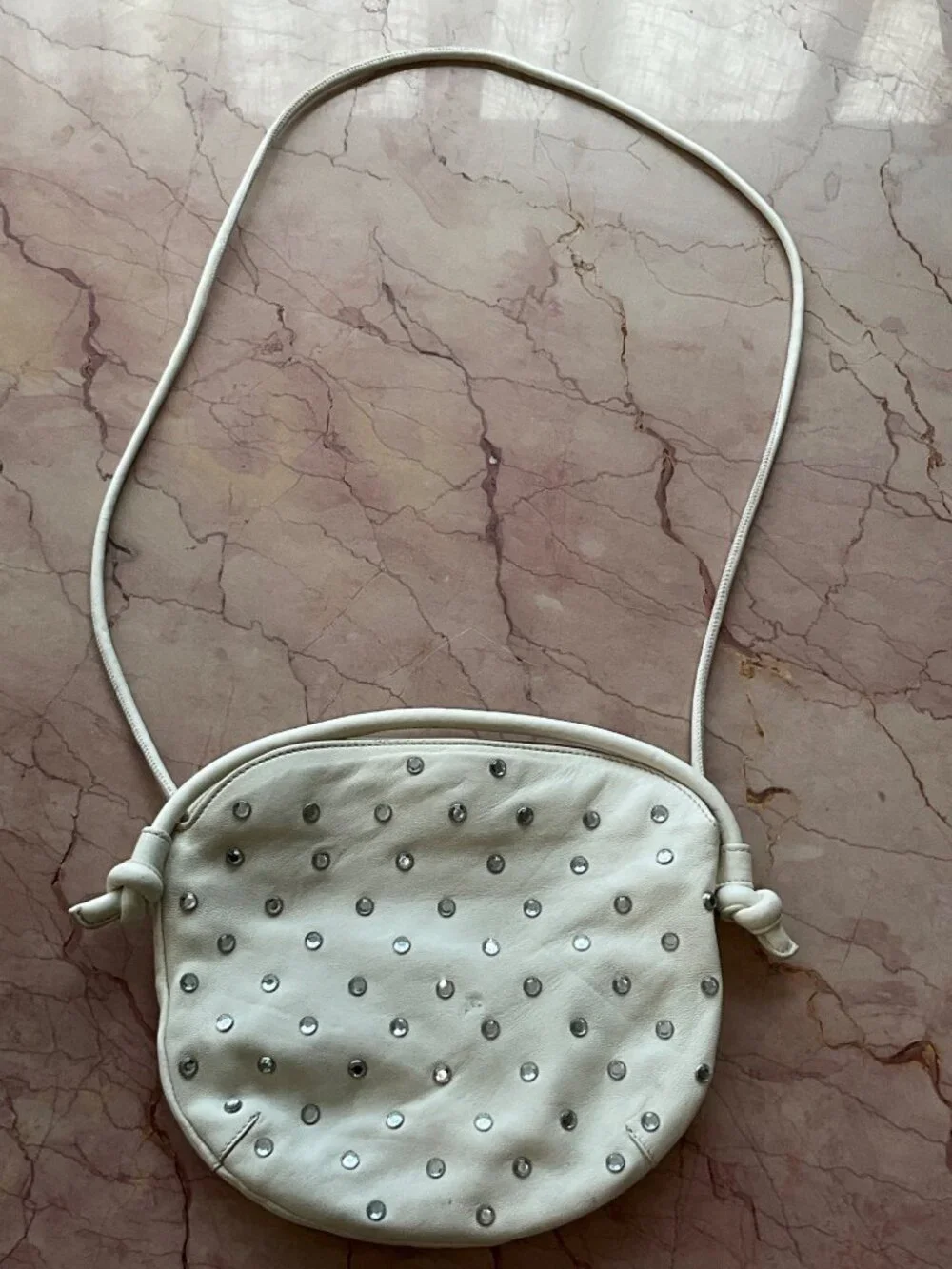 Freda Salvador Handbags Elis Mini Crescent Bag in Ivory Womens Crossbody Shoulde
